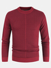 Chandail tricoté décontracté dhiver de couleur unie de base pour hommes