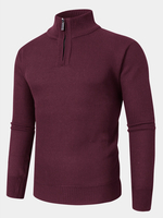 Chandails chauds à manches longues tricotés à col haut pour hommes