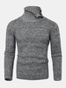 Chandails tricotés chauds à manches longues à taille haute de couleur unie pour hommes