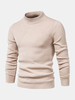 Chandails tricotés chauds de texture de couleur unie pour hommes