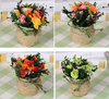 Chanvre Roses Simulation Fleur Plante En Pot Costume Robe De Mariage Décoration