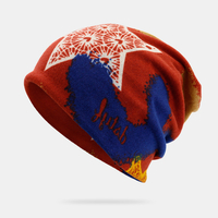 Chapeau à capuche pour femmes Bonnet à double usage imprimé