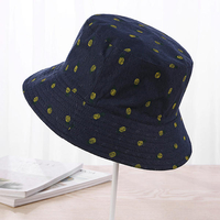 Chapeau à larges bords en coton à pois
