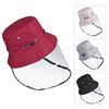 Chapeau anti-poussière réglable transparent anti-crachat casquette de pêcheur anti-éclaboussures