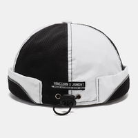 Chapeau Brimless Cap Crâne Mesh Respirant Collrown Avec Boutons Élastique Réglable Bande