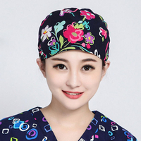 Chapeau chirurgical de docteur dinfirmière de coton de fleur de coton de femmes dimpression