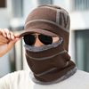 Chapeau décharpe de bonnet chaud pour hommes avec bonnet en laine de lettre M Chapeau de cou coupe-vent