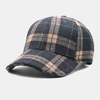 Chapeau de baseball chaud"idien de couleur de patchwork de plaids de style britannique pour hommes