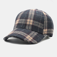 Chapeau de baseball chaud"idien de couleur de patchwork de plaids de style britannique pour hommes