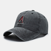 Chapeau de baseball décontracté respirant avec patchwork de lettre en coton pour hommes