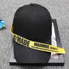 Chapeau de baseball de visière de bord de courbe occasionnel de mode de lettre imprimée unisexe avec le long ruban