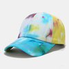 Chapeau de baseball unisexe en coton tie-dye graffiti couleur contraste mode parasol