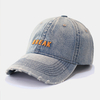 Chapeau de baseball unisexe en denim fabriqué à lancienne,  motif de mode,  pare-soleil extérieur