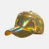 Chapeau de baseball unisexe en PU,  version Pure Color,  couleur laser