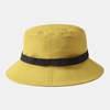 Chapeau de bassin pliable à boucle automatique à col roulé Chapeau de pêcheur respirant jaune