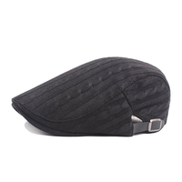 Chapeau de béret chaud tricoté en coton pour hommes avec boucle réglable Golf Sport Cabbie Forward Hat