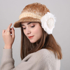 Chapeau de béret en bonnet tricoté pour bonnets bonnets avec dégradés chauds,  hiver