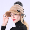Chapeau de béret en tricot peluche femmes en plein air