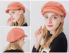 Chapeau de béret en velours octogone Plus pour femmes en coton