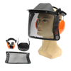 Chapeau de casque de sécurité pour scie à chaîne Brosse Cutter Masque protecteur intégral