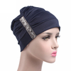 Chapeau de Chemom des femmes Soft Musulman Ethnique Beanie Chapeau de sommeil Turban Hat Headwear pour les patients atte