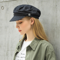Chapeau de cowboy en coton vintage chapeau octogonal chapeau peintre sauvage chapeau plat chapeaux