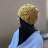 Chapeau de laine tricoté à la main de style ethnique femmes rétro élégant béret béret de fleur
