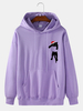 Chapeau de Noël pour homme Sweat à capuche en coton avec imprimé chat mignon