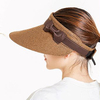 Chapeau de paille en plein air amovible pour lété