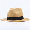 Chapeau de paille Panama pour hommes et femmes Classic Western Beach Sun Wide Brim Bucket Caps