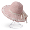 Chapeau de paille pliable en dentelle de protection solaire pour les femmes chapeau de paille en plein air décontracté