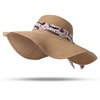 Chapeau de paille pliable pour femmes avec crème solaire
