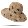 Chapeau de paille pliable pour femmes avec protection solaire