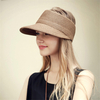 Chapeau de paille pliable respirant extérieur femme