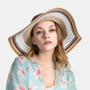Chapeau de paille pour femmes,  dégradé,  creux et bord large