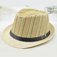 Chapeau de paille respirant vertical de couleur dhommes et de femmes chapeau de plage de protection solaire de voya