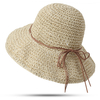 Chapeau de paille seau anti-UV pliable crème solaire femmes