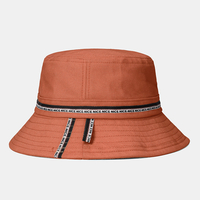 Chapeau de pêcheur de couleur unie à gros bord de capuchon de seau en coton COLLROWN
