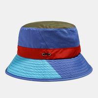 Chapeau de pêcheur de couture multicolore de Collrown chapeau de seau de protection de chapeau de soleil dété
