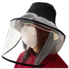 Chapeau de pêcheur Masque transparent Capuchon de protection amovible Anti-buée Visage intégral Extérieur