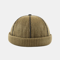 Chapeau de propriétaire pour hommes tendances Melon Cap Vintage Innocent Metal Standard Sailor Brimless Hats