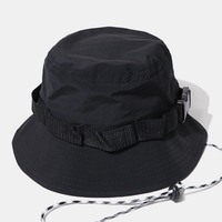 Chapeau de protection solaire à séchage rapide unisexe à cordon de serrage avec boucle de couleur unie