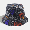 Chapeau de protection unisexe à motif de lettre graffiti respirant tout-assorti