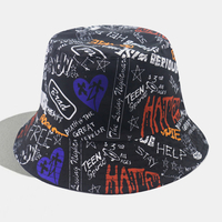 Chapeau de protection unisexe à motif de lettre graffiti respirant tout-assorti