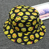 Chapeau de seau à visière unisexe style hip-hop Emoji Pringting