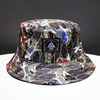 Chapeau de seau décontracté à motif de broderie de poisson koi double face pour hommes et femmes