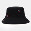 Chapeau de seau de mode simple de broderie de modèle de champignon unisexe