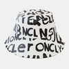 Chapeau de seau de parasol de hip-hop décontracté de motif de lettre de coton unisexe