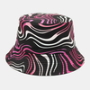 Chapeau de seau de parasol de mode de motif de rayures colorées recto-verso en coton unisexe