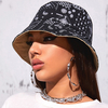 Chapeau de seau de parasol de mode de motif floral de cajou double face en coton unisexe